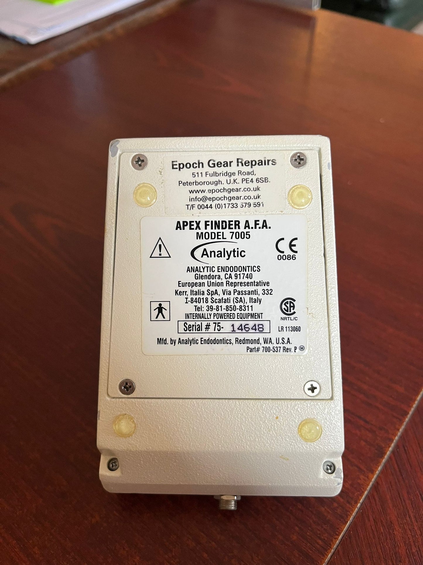 Apex Locator - Endodontic - Sybron/Kerr AFA Apex Locator + Leads + lip clip + contact probe