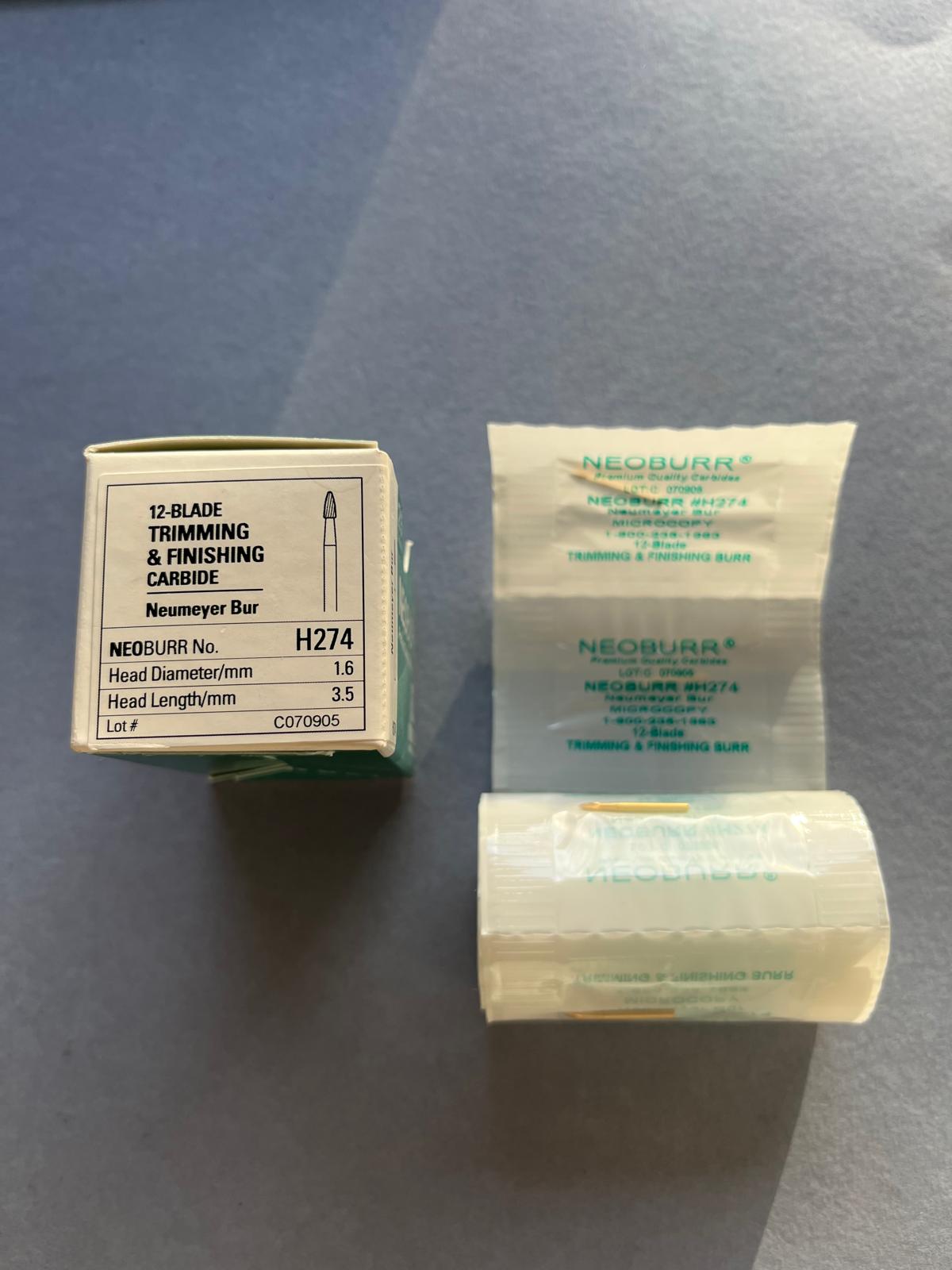 Burs - Selection of 224 Individually Wrapped Dental Burs - Sold together!