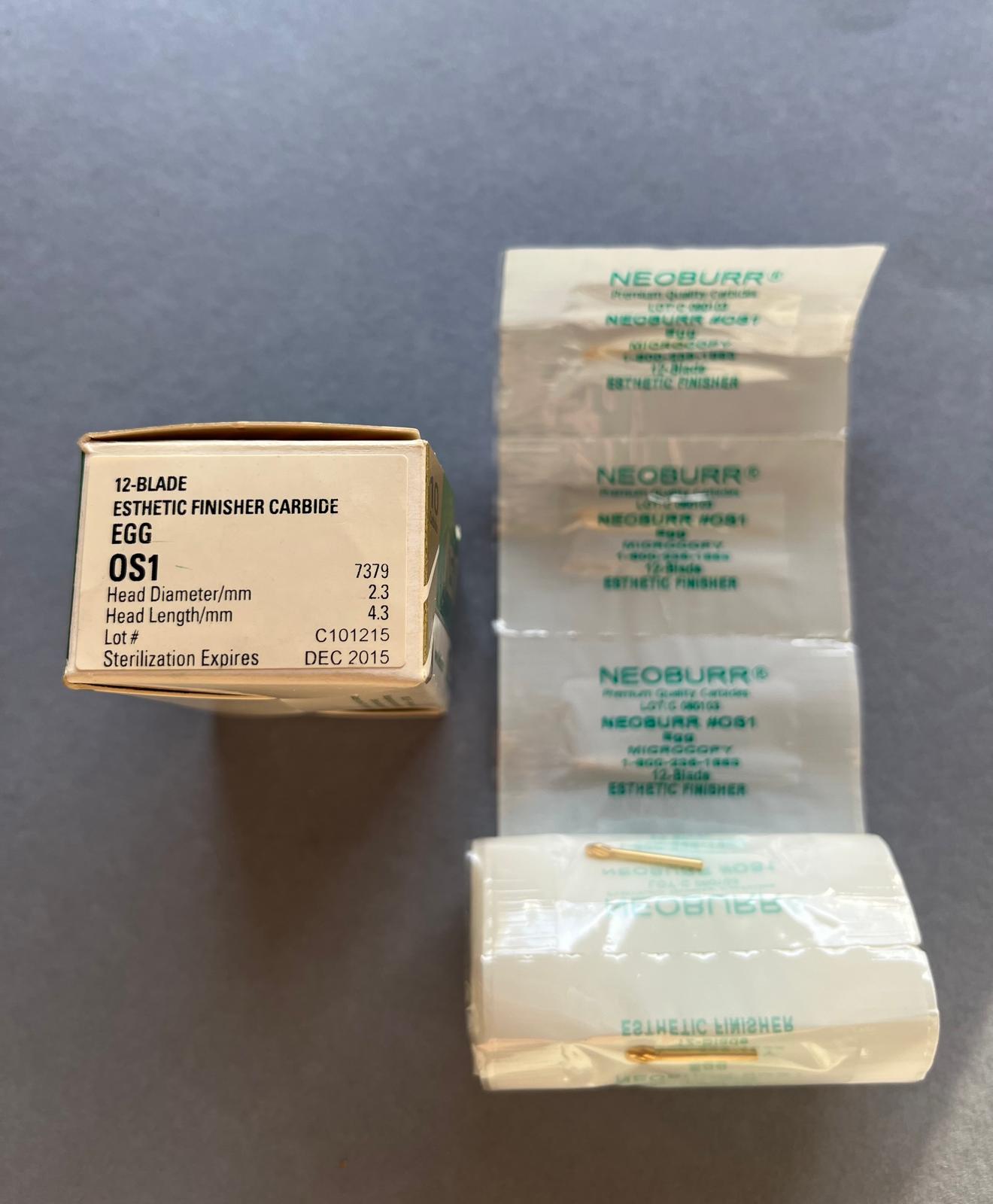 Burs - Selection of 224 Individually Wrapped Dental Burs - Sold together!