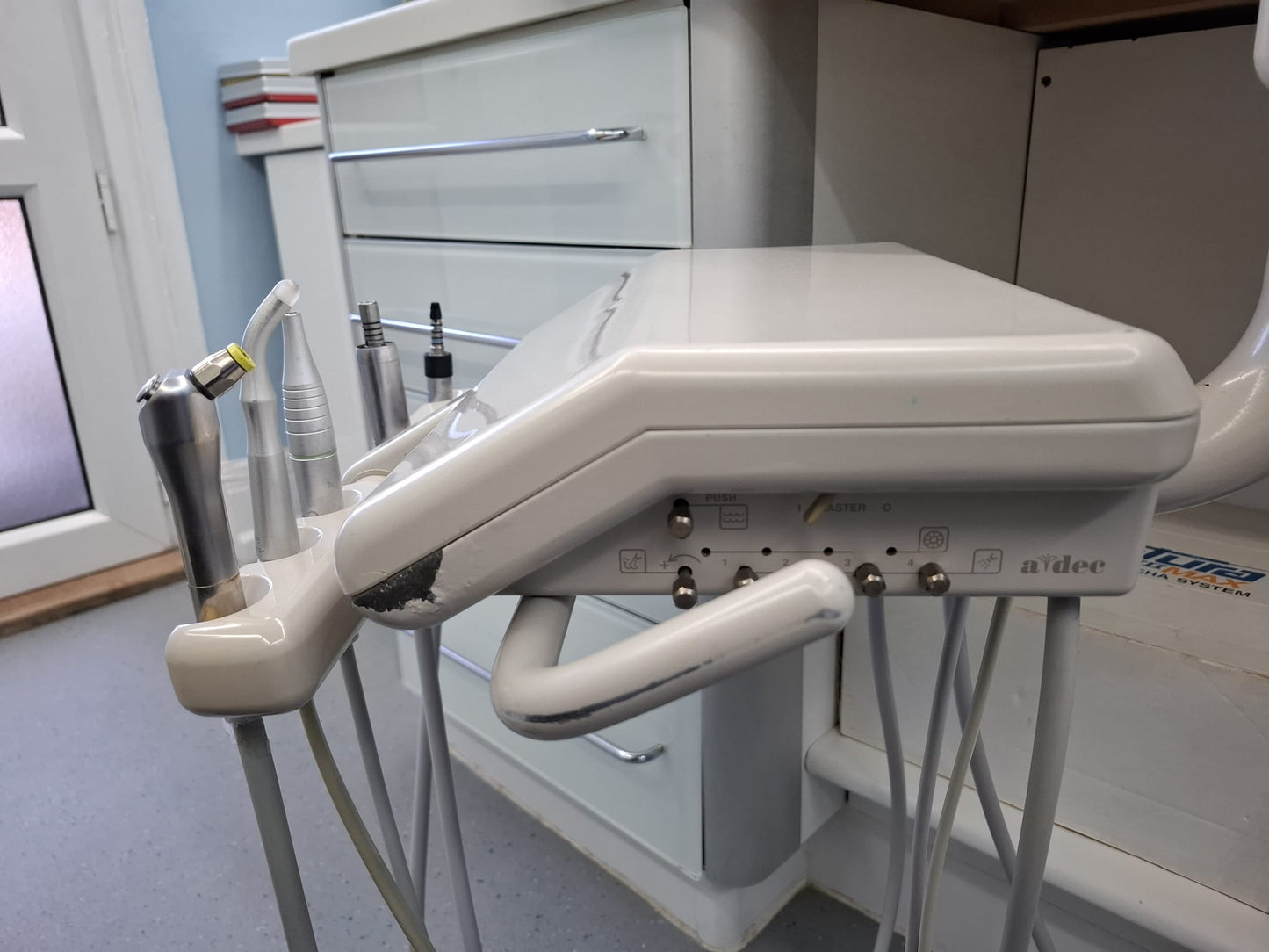 ADEC drill holder / ADEC 3 in 1 / ADEC Tooth dryer / Mini-Piezon /Garage type / ADEC arm (VIDEO clip attached!)