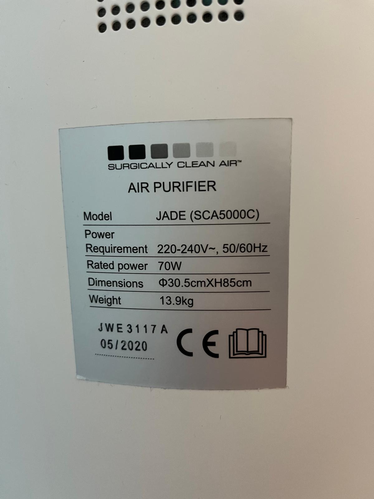 Air Purifier (JADE SCA5000C) + filters